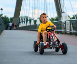 Dětská šlapací motokára Go-kart Milly Mally Thor černá