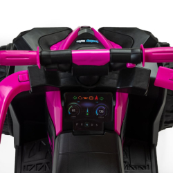 Dětské odrážedlo Baby Mix Mega Prime EVA s vodící tyčí červené