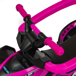 Dětské odrážedlo Baby Mix Mega Prime EVA s vodící tyčí červené