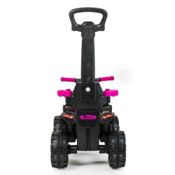 Dětské odrážedlo Baby Mix Mega Prime EVA s vodící tyčí růžové