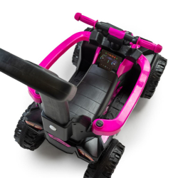 Dětské odrážedlo Baby Mix Mega Prime EVA s vodící tyčí růžové