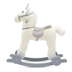 Houpací hračka s melodií a kolečky Unicorn Baby Mix bílá