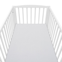 Mušelínové prostěradlo do postýlky New Baby 120x60cm šedé