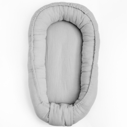 Mušelínové hnízdečko pro miminko New Baby light grey