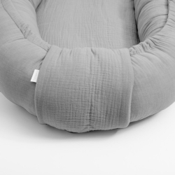 Mušelínové hnízdečko pro miminko New Baby light grey