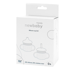 Dětský silikonový hrneček 2v1 New Baby béžový