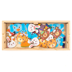 Vkládačka puzzle v krabičce zvířátka Montessori Baby Mix