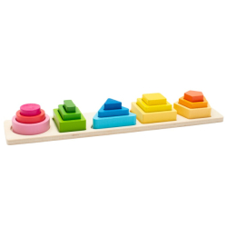 Dřevěná vkládačka barvy a tvary Montessori Baby Mix