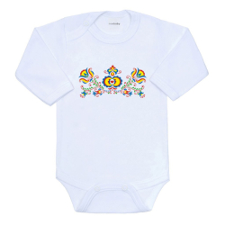 Dětské body s potiskem New Baby Lidový vzor