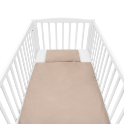 Bavlněný set do postýlky s výplní New Baby 90x120cm cappuccino