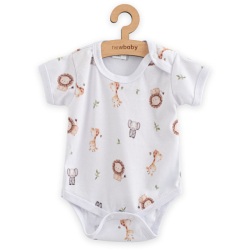 Kojenecké body s krátkým rukávem New Baby For Babies safari