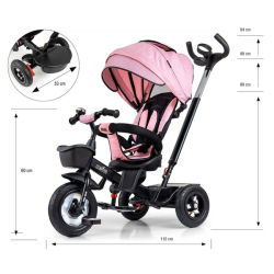 Dětská tříkolka Milly Mally Movi black-pink