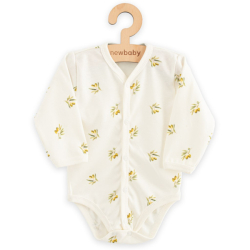 Kojenecké celorozepínací body s dlouhým rukávem z organické bavlny New Baby Olivy