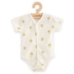 Kojenecké celorozepínací body s krátkým rukávem z organické bavlny New Baby Olivy