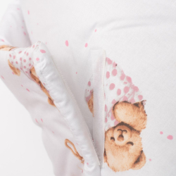 Dětská zavinovačka New Baby Sweet teddy bear 80x80 cm pink