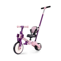 Dětská tříkolka 5v1 Milly Mally Optimus Max s vodící tyčí pink