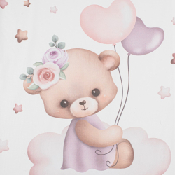 Přebalovací nástavec Baby Mix Medvídek 47x70cm růžová