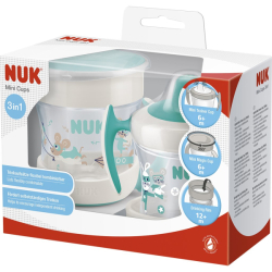 Dětský hrníček Mini Cups NUK 360° s víčkem neutral