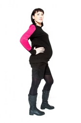 Těhotenské manšestrové kraťásky Be MaaMaa - DINA černé