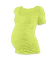 Těhotenské tričko krátký rukáv - JOHANKA - světle zelené