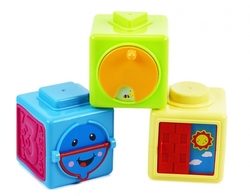 Naučné kostky plastové - BABY 3ks barevné - Rappa