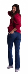 Be MaaMaa Těhotenské kalhoty - světlý jeans, vel. XL