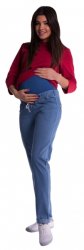 Be MaaMaa Těhotenské kalhoty - tmavý jeans , vel. 4XL