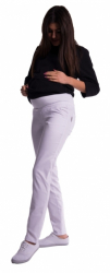 Be MaaMaa Těhotenské kalhoty s mini těhotenským pásem - černé, vel. 4XL