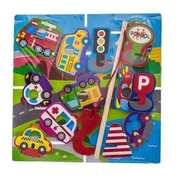 Dřevěné zábavné puzzle, na chytání a vkládaní TULIMI - doprava