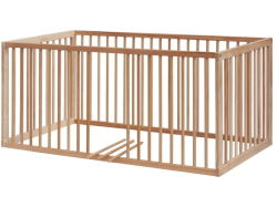 Dětská postýlka buk s vyndávacími příčkami/válendová bočnice - KOMBI přírodní 140x70cm 