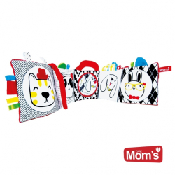 Hencz Toys Textilní knížka se zrcátkem - Zvířátka