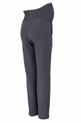 Be MaaMaa Těhotenské kalhoty s elastickým pásem a kapsami - šedý melírek, vel. XL