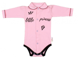Body dlouhý rukáv s límečkem,vel. 68, růžové - Little Princess