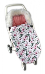 Baby Nellys Fusák, spacáček 105x55 Velvet Winter Lux - Flowers