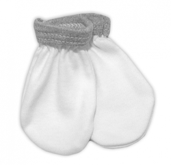 Rukavice kojenecké bavlna - PRINCE/PRINCESS bílé