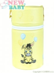 Termoobal na malé lahve - MINI JUMBO ZEBRA žlutý