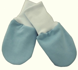 Rukavice kojenecké bavlna -  VYŠŠÍ LEM modré  