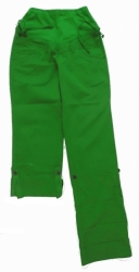 Těhotenské kalhoty 2v1 WINDSTAR - BAVLNA zelené 