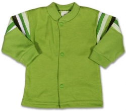 Kabátek kojenecký bavlna PROUŽKY zelený 