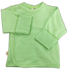 Košilka kojenecká bavlna - S RUKAVIČKOU zelená - vel.50