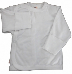 Košilka kojenecká bavlna - S RUKAVIČKOU bílá 