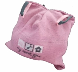 Čepice kojenecká bavlna - MY SWEEET GIRL růžový melír 