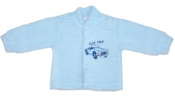 Kabátek kojenecký lama - OLD CAR modrý 