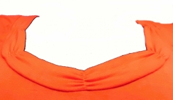 Těhotenské tričko krátký rukáv - OZDOBNÉ LEMY červená 