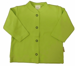 Kabátek kojenecký bavlna - JEDNOBAREVNÝ zelený 