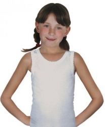 Košilka dívčí - ANETA - široká ramínka -bílá 