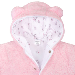 Zimní kabátek/Bundička chlupáčková - NICE BEAR růžová 
