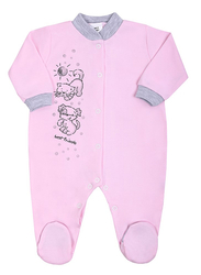 Overal kojenecký bavlna - KAMARÁDI růžový 