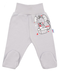 Polodupačky kojenecké bavlna - BABY MOUSE šedé 