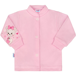 Kabátek kojenecký bavlna - MYŠKA růžový 